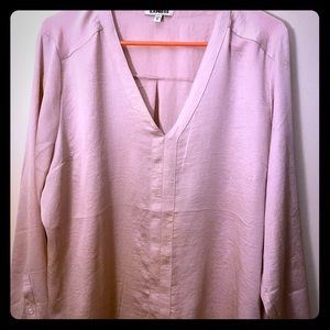Express Pink foil shimmer top size xl.
